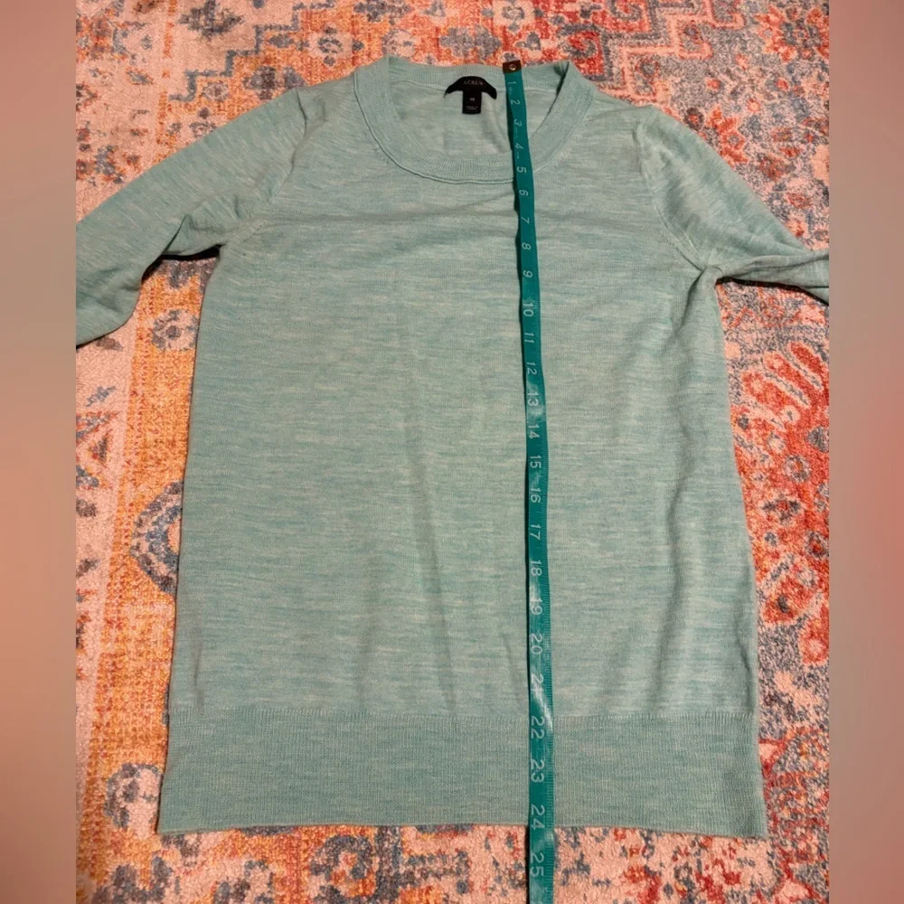 J.Crew merino wool aquamarine Tippi crewneck sweater